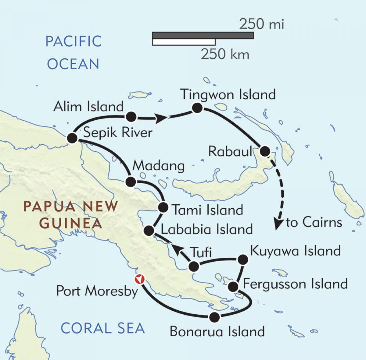 نقشہ کے rabaul پاپوا نیو گنی