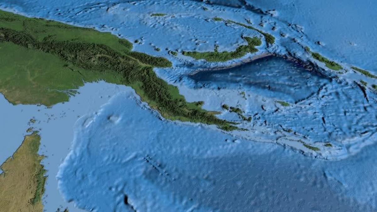 نقشہ کے سیٹلائٹ نقشے کے پاپوا نیو گنی