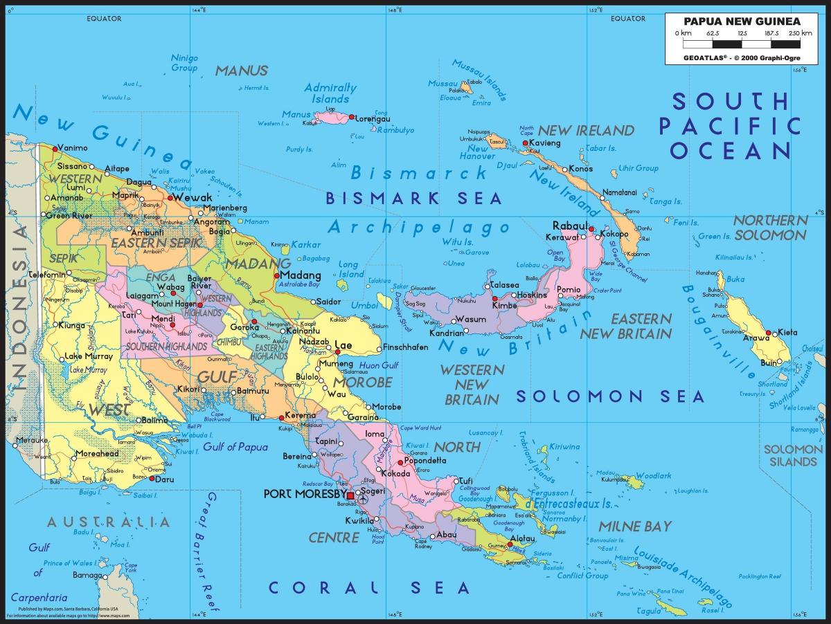 تفصیلی نقشہ پاپوا نیو گنی کے