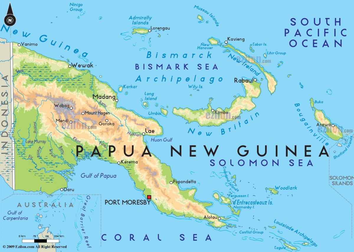 نقشہ کی بندرگاہ moresby پاپوا نیو گنی