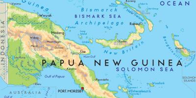 نقشہ کے دارالحکومت شہر کے پاپوا نیو گنی