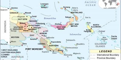 نقشہ پاپوا نیو گنی کے صوبے